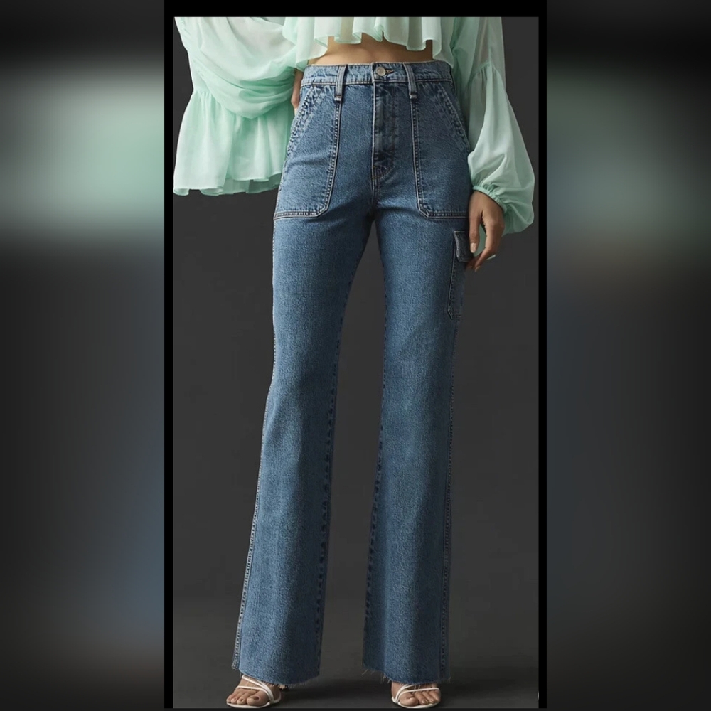 Hudson Jeans NEW Faye Size 27 In Celestial Wash Raw Hem